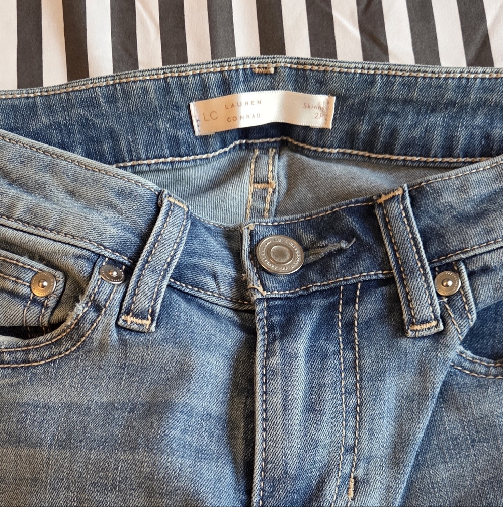 LC Lauren Conrad Medium Blue Skinny Jeans